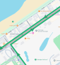 Kaart met omleiding werken troonstraat